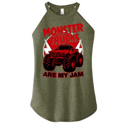 Monster Truck Are My Jam For Funny Monster Truck Lovers Women's Perfect Tri Rocker Tank