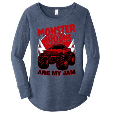 Monster Truck Are My Jam For Funny Monster Truck Lovers Women's Perfect Tri Tunic Long Sleeve Shirt