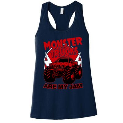 Monster Truck Are My Jam For Funny Monster Truck Lovers Women's Racerback Tank