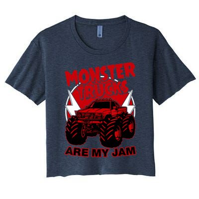 Monster Truck Are My Jam For Funny Monster Truck Lovers Women's Crop Top Tee