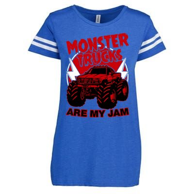 Monster Truck Are My Jam For Funny Monster Truck Lovers Enza Ladies Jersey Football T-Shirt