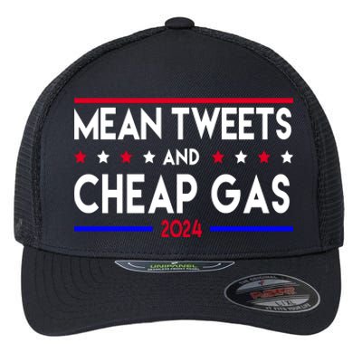 Mean Tweets And Cheap Gas 2024 Donald Trump Flexfit Unipanel Trucker Cap