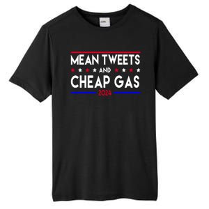 Mean Tweets And Cheap Gas 2024 Donald Trump Tall Fusion ChromaSoft Performance T-Shirt