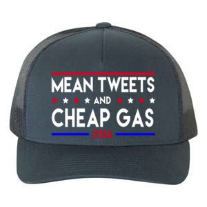 Mean Tweets And Cheap Gas 2024 Donald Trump Yupoong Adult 5-Panel Trucker Hat