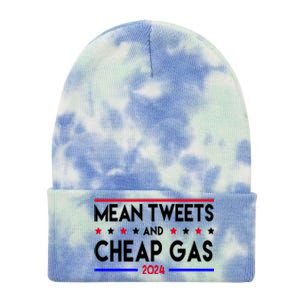 Mean Tweets And Cheap Gas 2024 Donald Trump Tie Dye 12in Knit Beanie