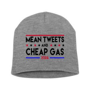 Mean Tweets And Cheap Gas 2024 Donald Trump Short Acrylic Beanie