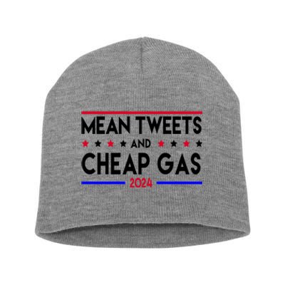 Mean Tweets And Cheap Gas 2024 Donald Trump Short Acrylic Beanie