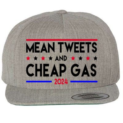 Mean Tweets And Cheap Gas 2024 Donald Trump Wool Snapback Cap