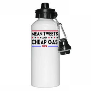 Mean Tweets And Cheap Gas 2024 Donald Trump Aluminum Water Bottle