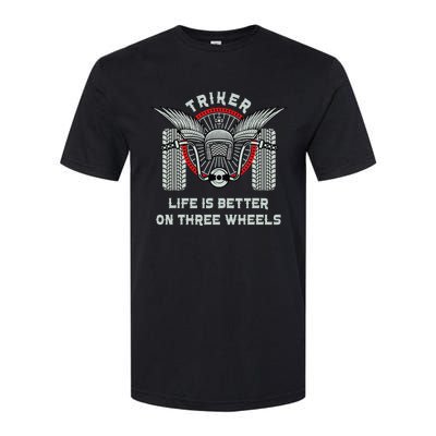 Motorcycle Trike Biker Motortrike Triker Motor Bike Softstyle CVC T-Shirt