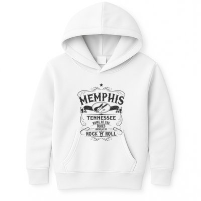 Memphis Tennessee Blues Country Music Guitar Vintage Gift Kids Hoodie