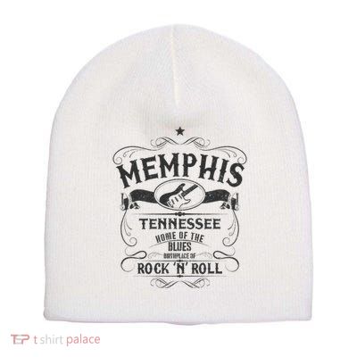 Memphis Tennessee Blues Country Music Guitar Vintage Gift Short Acrylic Beanie