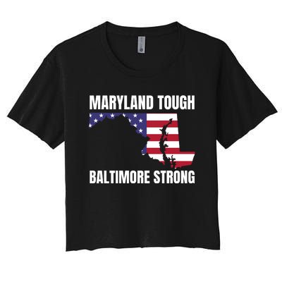 Maryland Tough Baltimore Strong Women's Crop Top Tee