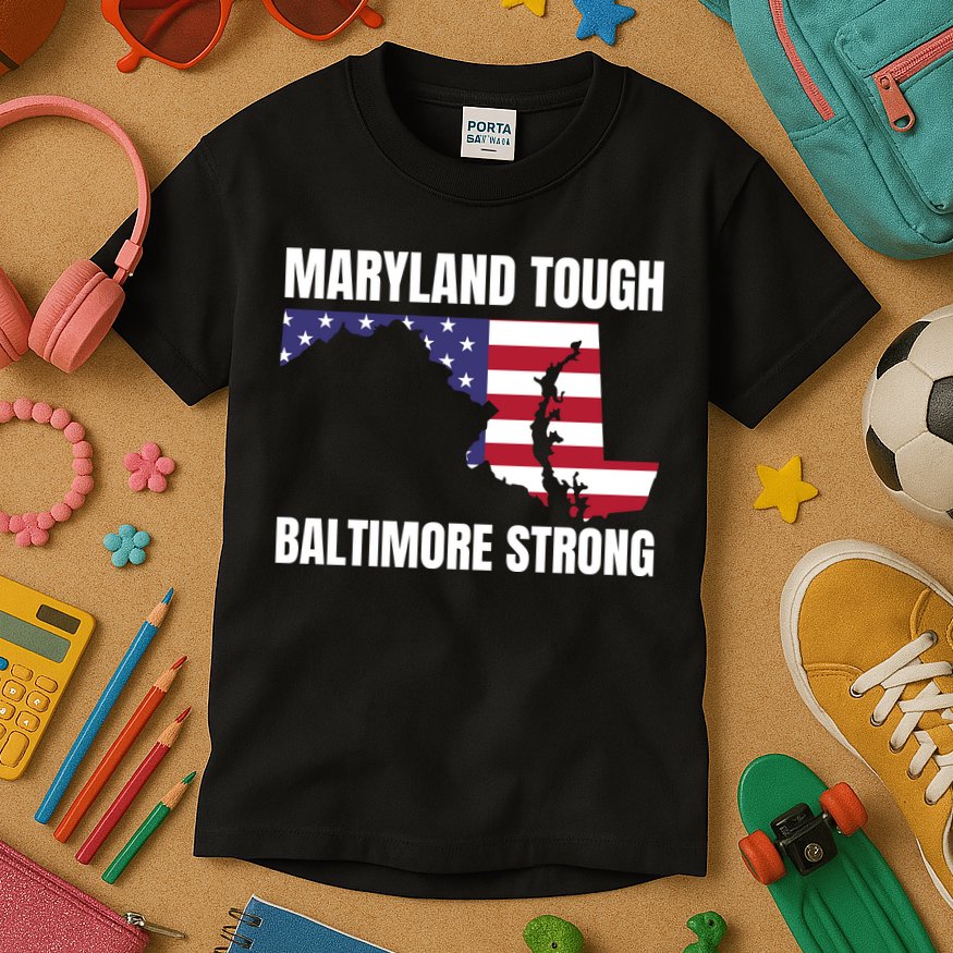 Maryland Tough Baltimore Strong Kids T-Shirt