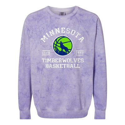 Minnesota Timberwolves Basketball Colorblast Crewneck Sweatshirt