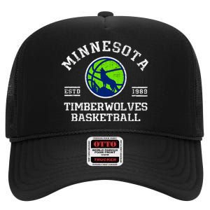 Minnesota Timberwolves Basketball High Crown Mesh Back Trucker Hat