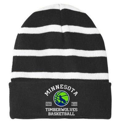 Minnesota Timberwolves Basketball Striped Beanie with Solid Band