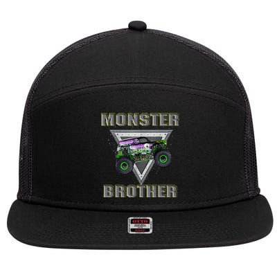 Monster Truck Brother Monster Truck Are My Jam Truck Lovers 7 Panel Mesh Trucker Snapback Hat