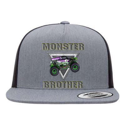 Monster Truck Brother Monster Truck Are My Jam Truck Lovers Flat Bill Trucker Hat