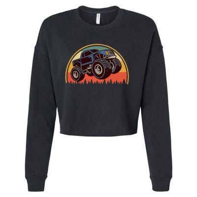 Monster Truck Big Style Truck Cropped Pullover Crew