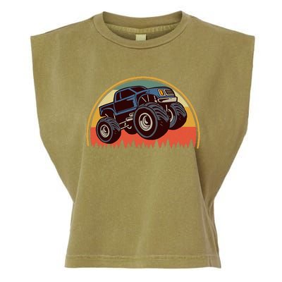 Monster Truck Big Style Truck Garment-Dyed Women's Muscle Tee