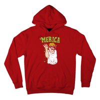 Merica Trump Bae Smoking Weed Cannabis Funny 420 Stoner Gift Hoodie