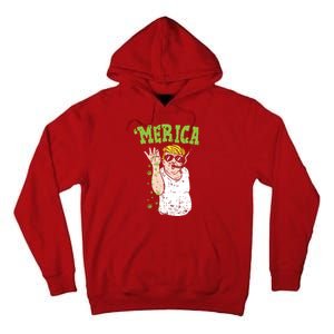 Merica Trump Bae Smoking Weed Cannabis Funny 420 Stoner Gift Tall Hoodie