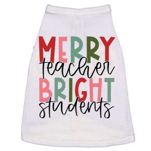 Merry Teacher Bright Students Christmas Teacher Doggie Tank