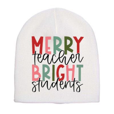 Merry Teacher Bright Students Christmas Teacher Short Acrylic Beanie