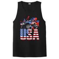 Monster Truck Boy USA American Flag July 4th PosiCharge Competitor Tank