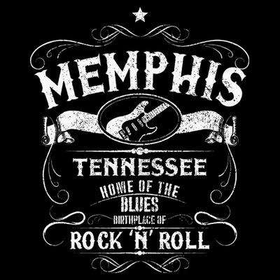 Memphis Tennessee Blues Country Music Guitar Vintage Gift T-Shirt