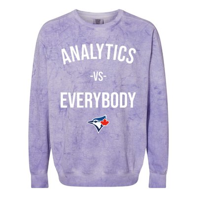 Megzmurr Toronto Blue Analytics Vs Everybody Colorblast Crewneck Sweatshirt