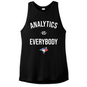 Megzmurr Toronto Blue Analytics Vs Everybody Ladies PosiCharge Tri-Blend Wicking Tank