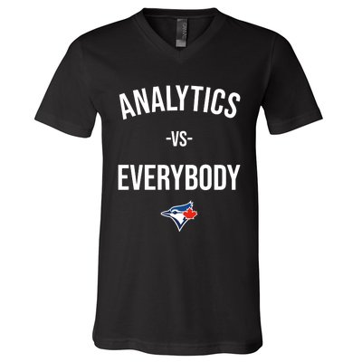 Megzmurr Toronto Blue Analytics Vs Everybody V-Neck T-Shirt