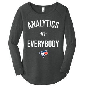 Megzmurr Toronto Blue Analytics Vs Everybody Women's Perfect Tri Tunic Long Sleeve Shirt