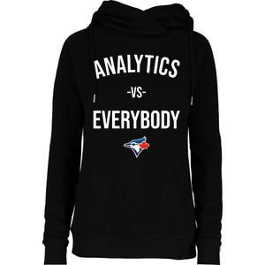 Megzmurr Toronto Blue Analytics Vs Everybody Womens Funnel Neck Pullover Hood