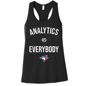 Megzmurr Toronto Blue Analytics Vs Everybody Women's Racerback Tank