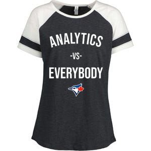 Megzmurr Toronto Blue Analytics Vs Everybody Enza Ladies Jersey Colorblock Tee