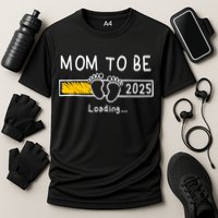 Mom To Be 2025 Loading Mom Est 2025 Promoted To Mommy Cooling Performance Crew T-Shirt