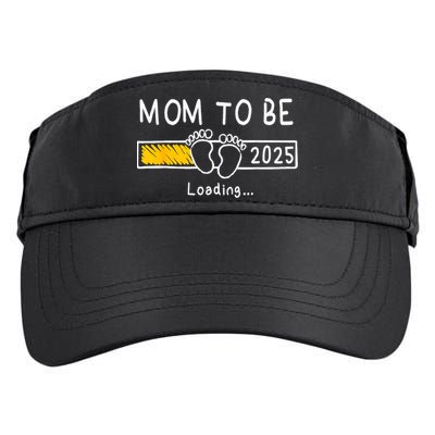 Mom To Be 2025 Loading Mom Est 2025 Promoted To Mommy Adult Drive Performance Visor