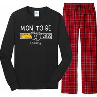 Mom To Be 2025 Loading Mom Est 2025 Promoted To Mommy Long Sleeve Pajama Set