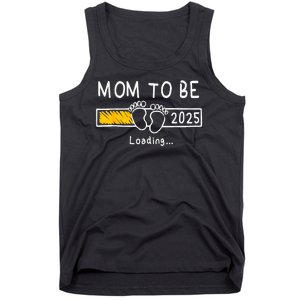 Mom To Be 2025 Loading Mom Est 2025 Promoted To Mommy Tank Top