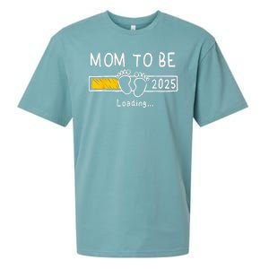 Mom To Be 2025 Loading Mom Est 2025 Promoted To Mommy Sueded Cloud Jersey T-Shirt