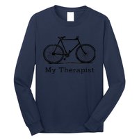 My Therapist Bicycle Funny Bike Riding Rider Cycling Long Sleeve Shirt