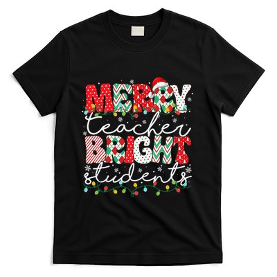 Merry Teacher Bright Students Teacher Christmas Ornaments  T-Shirt