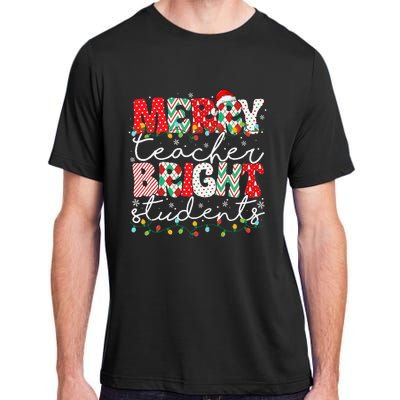 Merry Teacher Bright Students Teacher Christmas Ornaments  Adult ChromaSoft Performance T-Shirt