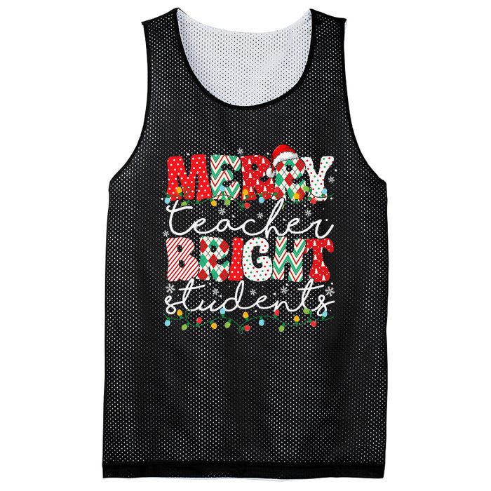 Merry Teacher Bright Students Teacher Christmas Ornaments  Mesh Reversible Basketball Jersey Tank