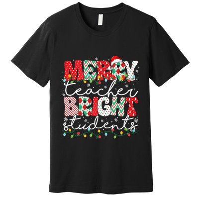 Merry Teacher Bright Students Teacher Christmas Ornaments  Premium T-Shirt