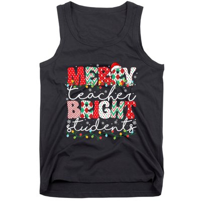 Merry Teacher Bright Students Teacher Christmas Ornaments  Tank Top