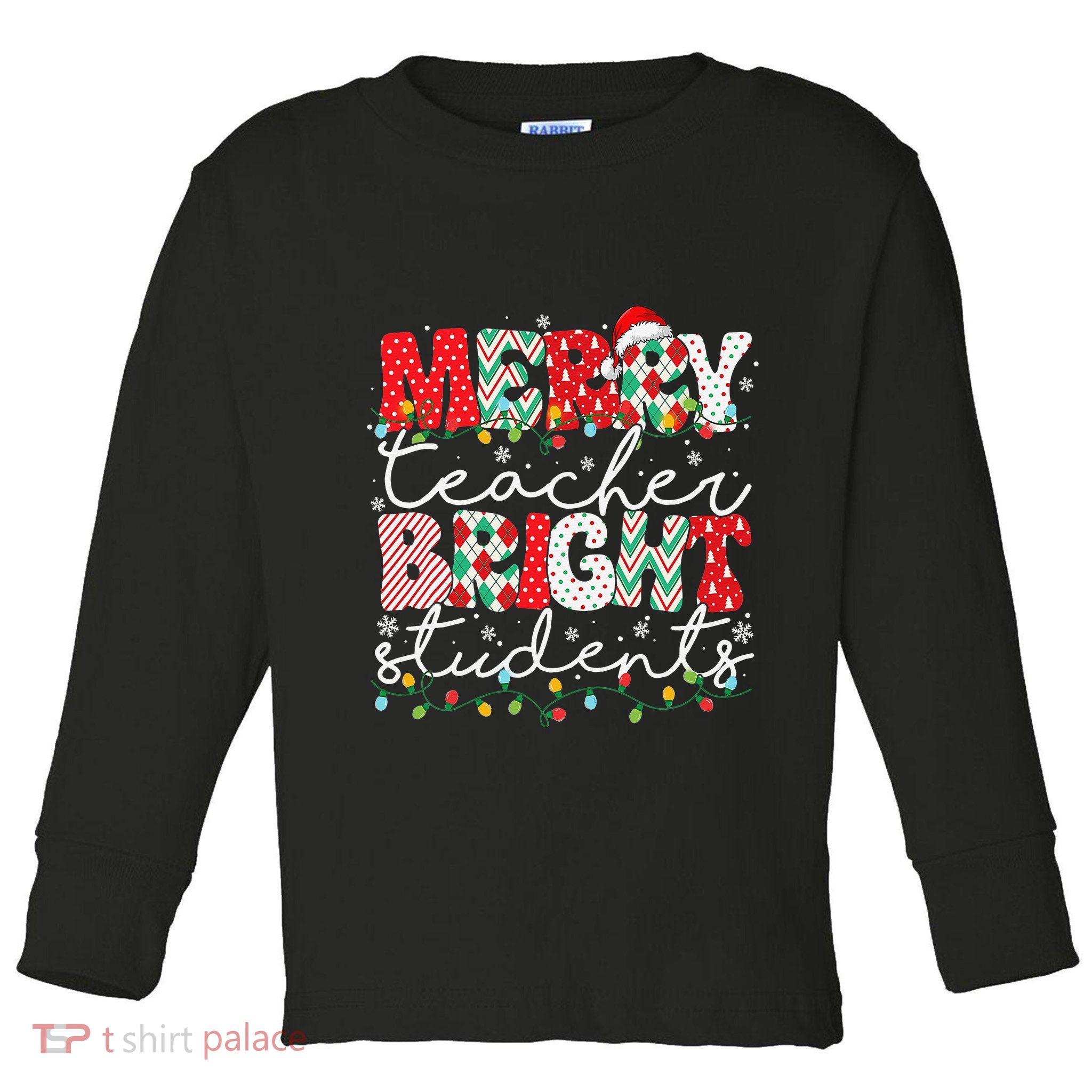 Merry Teacher Bright Students Teacher Christmas Ornaments  Toddler Long Sleeve Shirt